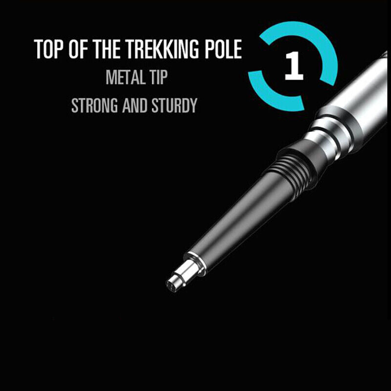 Multifunctional Hiking Trekking Poles Lightweight Collapsible Walking Stick AU V201-W12894935