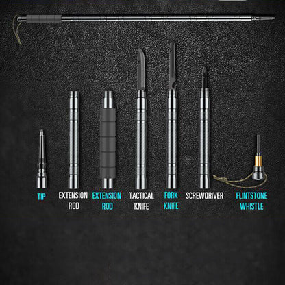 Multifunctional Hiking Trekking Poles Lightweight Collapsible Walking Stick AU V201-W12894935