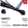 Cable Ties Zip Ties Nylon UV Stabilised 500pc Bulk Black Cable Tie 150mm x 2.5mm V201-W12899589*5