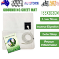 Bed Earthing Sheet Grounding Sheet Mat Large Bed Sheet Flat Sheet W/AU Plug 153x203cm V201-W12918152