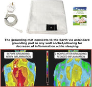 Bed Earthing Sheet Grounding Sheet Mat Large Bed Sheet Flat Sheet W/AU Plug 153x203cm V201-W12918152