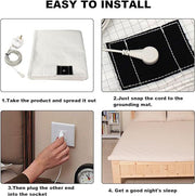 Bed Earthing Sheet Grounding Sheet Mat Large Bed Sheet Flat Sheet W/AU Plug193x203cm V201-W12918153
