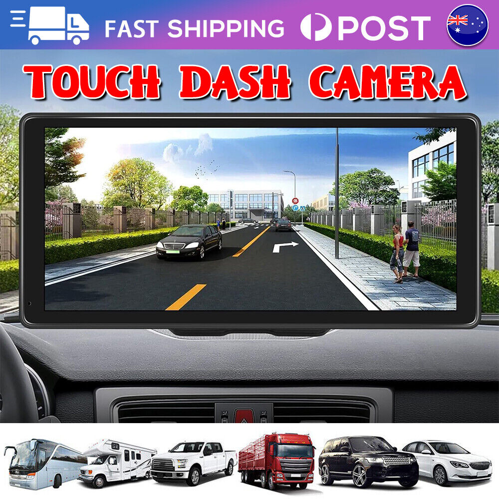 10.26" 4K Dash Cam Car Stereo For Apple Carplay & Android Auto GPS Rear Camera V201-W12929584
