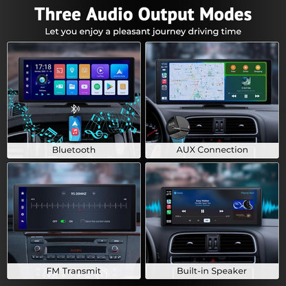 10.26" 4K Dash Cam Car Stereo For Apple Carplay & Android Auto GPS Rear Camera V201-W12929584