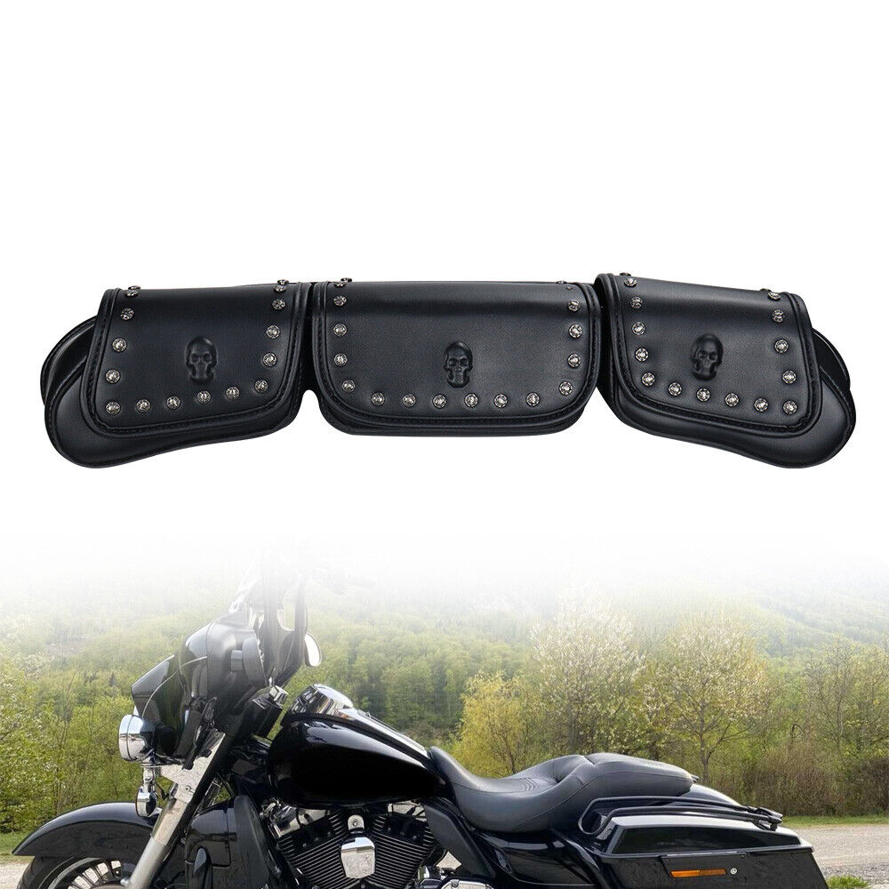 3 Pocket Windshield Bag Waterproof Fit For Harley Electra Glide FLHTC 96-13 V201-W12984189
