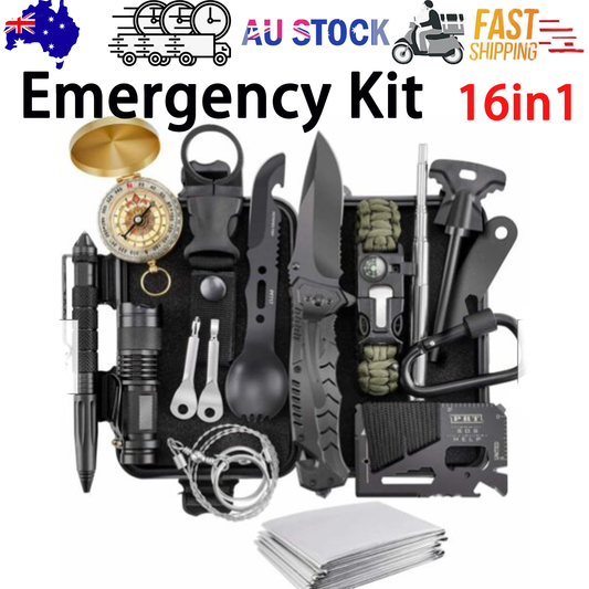 16in1 SOS Kit Outdoor Emergency Equipment Box For Camping Survival Gear V201-W12991620