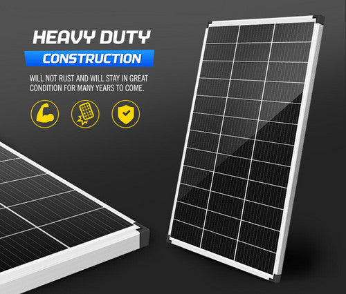 12V 130W Mono Solar Panel Kit Caravan Home Off Gird Battery Charging Power V201-W13041174