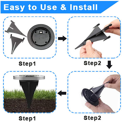 4pcs LED Solar Underground Light Waterproof Color Changing Garden Buried Lamp V201-W13043079