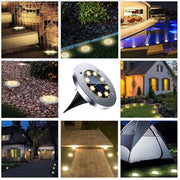 4pcs LED Solar Underground Light Waterproof Color Changing Garden Buried Lamp V201-W13043079