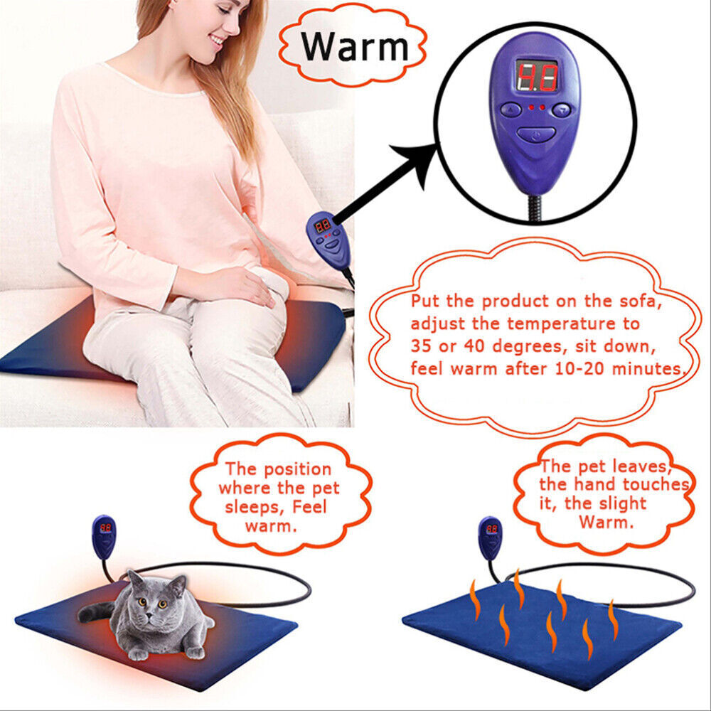 Electric Pet Heat Pad: Waterproof Heating Mat for Cat Dog Bed | Chew Resistant M V201-W13049064