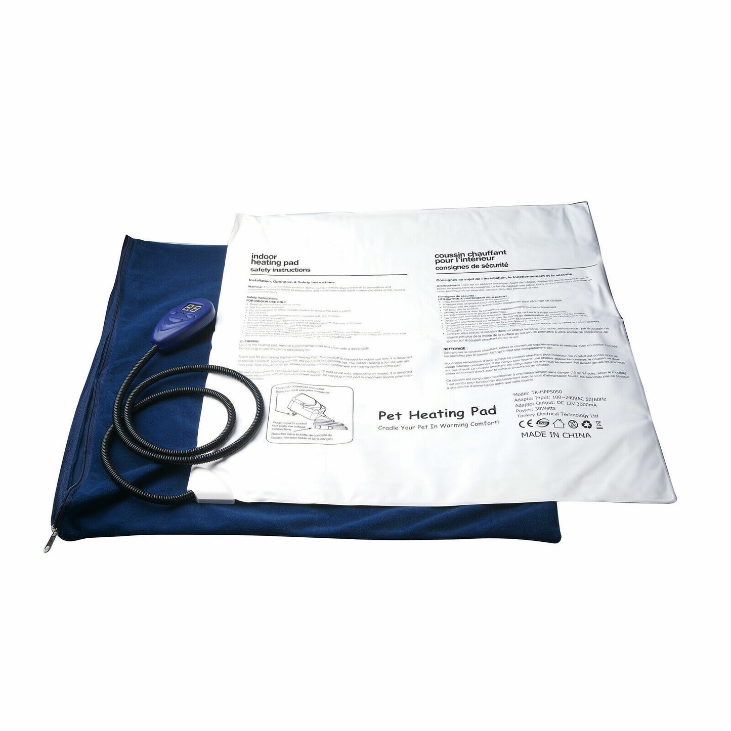 Electric Pet Heat Pad: Waterproof Heating Mat for Cat Dog Bed | Chew Resistant L V201-W13049071