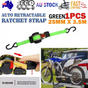 Quick Release Automatic Heavy Duty Retractable Ratchet Tie Down Strap green 25mm*3m V201-W13049087