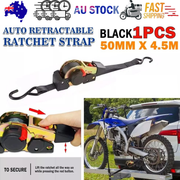 Quick Release Automatic Heavy Duty Retractable Ratchet Tie Down Strap black 50mm*4.5m V201-W13050091