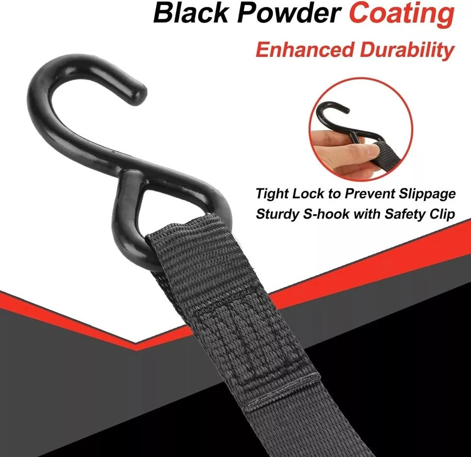 Quick Release Automatic Heavy Duty Retractable Ratchet Tie Down Strap black 50mm*4.5m V201-W13050091