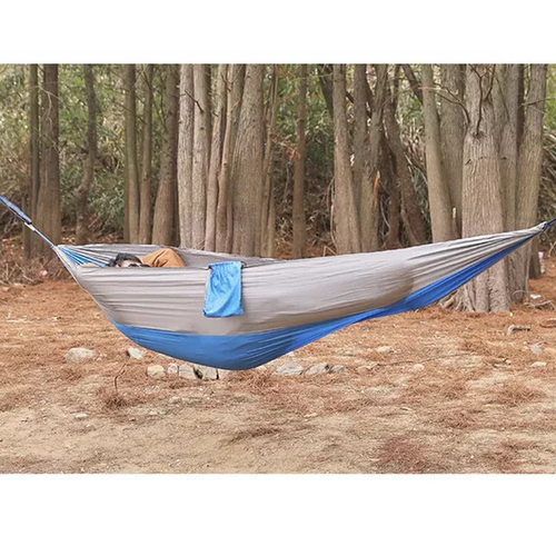 Outdoor Camping Hammock Lightweight 260x140cm Portable Travel Lightblue V201-W13050214