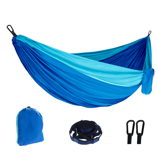 Outdoor Camping Hammock Lightweight 260x140cm Portable Travel Darkblue V201-W13050215
