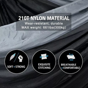 Outdoor Camping Hammock Lightweight 260x140cm Portable Travel Grey V201-W13050217