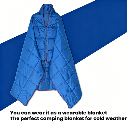 Down Camping Blanket Camping Hiking Puffy down Blanket Packable Lightweight Blue V201-W13050224