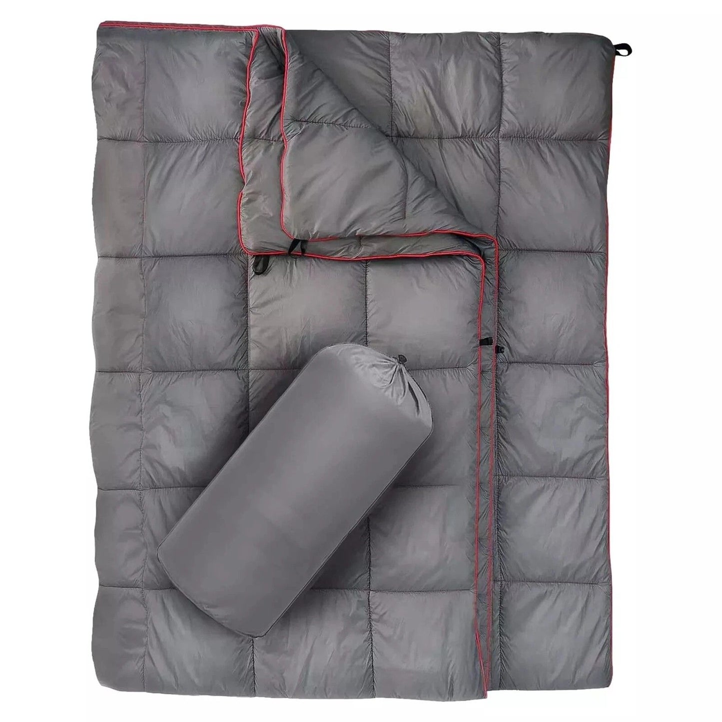 Down Camping Blanket Camping Hiking Puffy down Blanket Packable Lightweight GRAY V201-W13050225