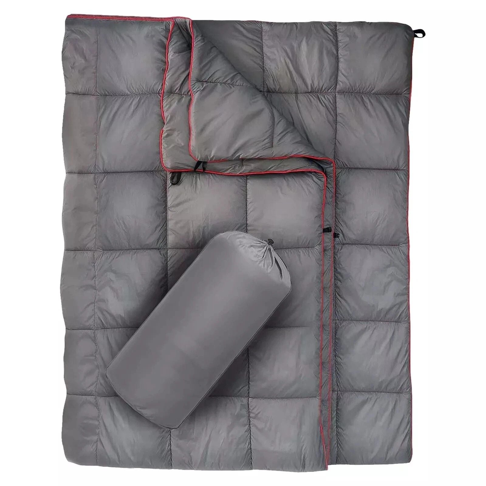 Down Camping Blanket Camping Hiking Puffy down Blanket Packable Lightweight GRAY V201-W13050225