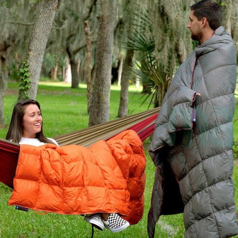Down Camping Blanket Camping Hiking Puffy down Blanket Packable Lightweight GRAY V201-W13050225