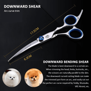 Professional Pet Grooming Scissors Set Dog Shear Hair Cutting Curved Tool Kit V201-W13054736
