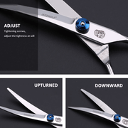 Professional Pet Grooming Scissors Set Dog Shear Hair Cutting Curved Tool Kit V201-W13054736