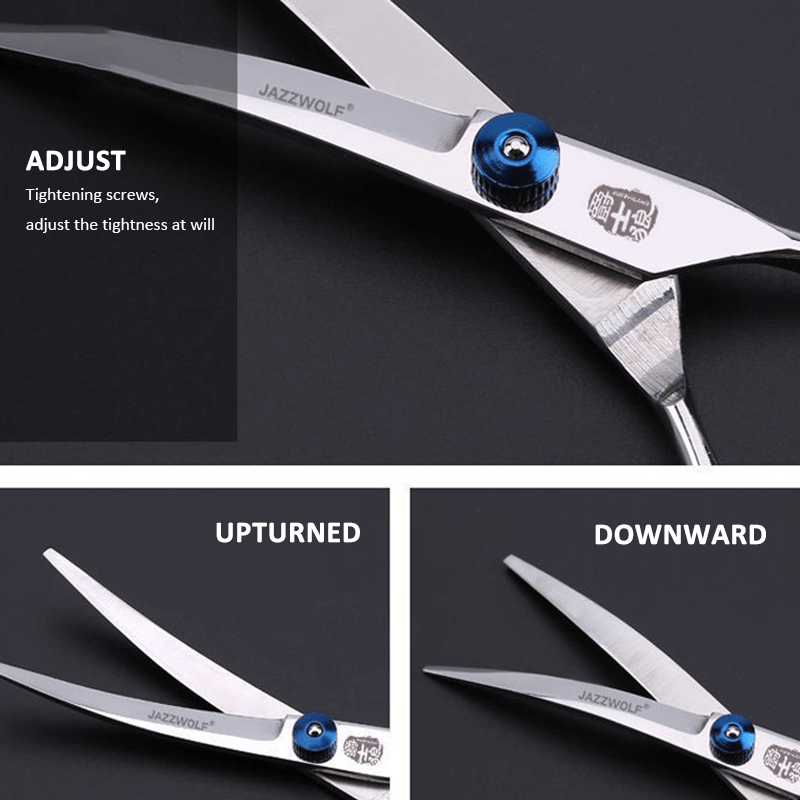 Professional Pet Grooming Scissors Set Dog Shear Hair Cutting Curved Tool Kit V201-W13054736