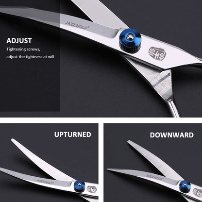 Professional Pet Grooming Scissors Set Dog Shear Hair Cutting Curved Tool Kit V201-W13054736
