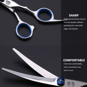 Professional Pet Grooming Scissors Set Dog Shear Hair Cutting Curved Tool Kit V201-W13054736