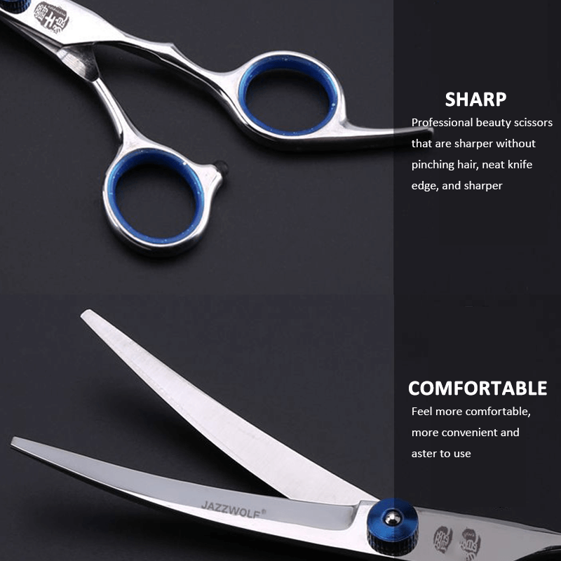 Professional Pet Grooming Scissors Set Dog Shear Hair Cutting Curved Tool Kit V201-W13054736