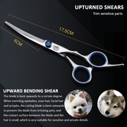 Professional Pet Grooming Scissors Set Dog Shear Hair Cutting Curved Tool Kit V201-W13054736