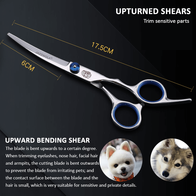 Professional Pet Grooming Scissors Set Dog Shear Hair Cutting Curved Tool Kit V201-W13054736