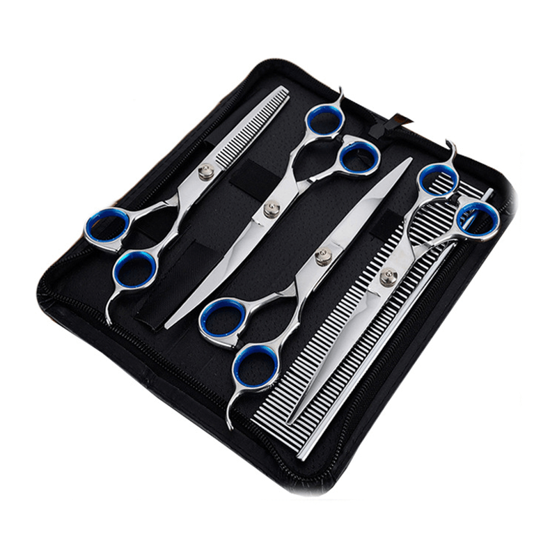 Professional Pet Grooming Scissors Set Dog Shear Hair Cutting Curved Tool Kit V201-W13054736