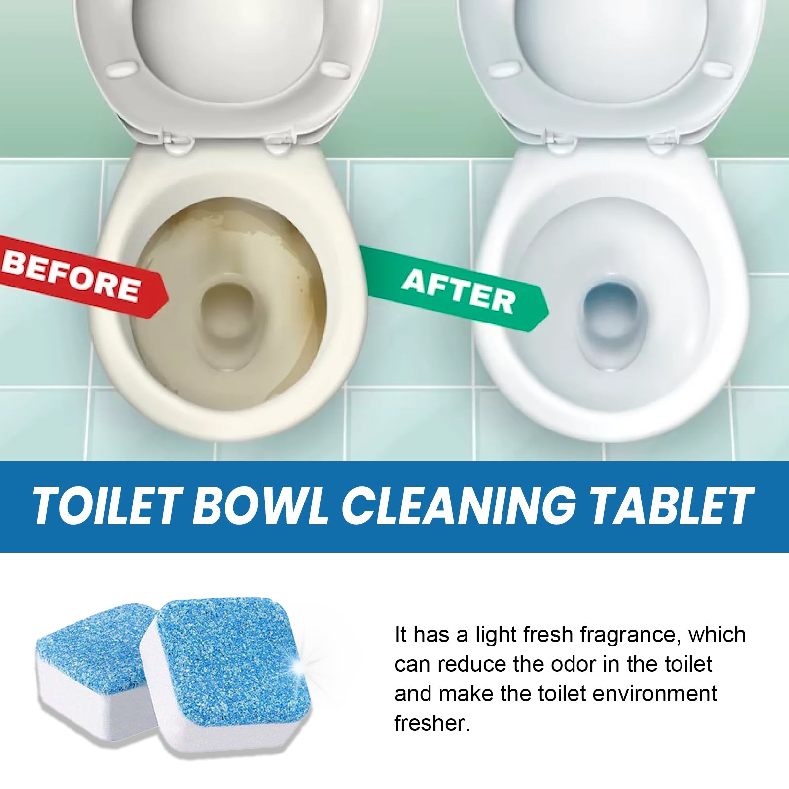 Toilet Bowl Cleaning Tablets Multi-Effect Decontamination, Descaling, Urine Stains, Toilet Cleaner, V201-W13056783