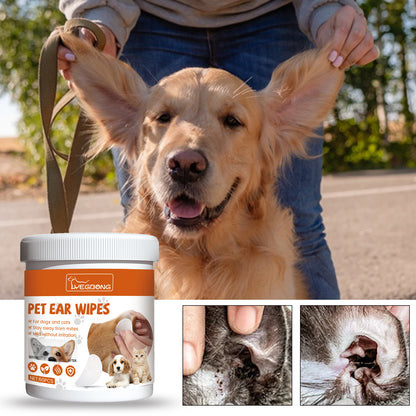 Yegbong Pet Ear Wipes, Pet Ear Cleaning Deodorizing Removing Mite And Earwax Cleaning Wipes V201-W13056848
