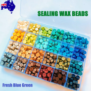 Vintage DIY Octagonal Sealing Wax Tablet Seal Stamp Wax Beads Wedding Invitation bluegreen V201-W13101292