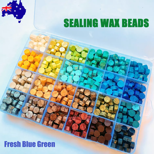 Vintage DIY Octagonal Sealing Wax Tablet Seal Stamp Wax Beads Wedding Invitation bluegreen V201-W13101292