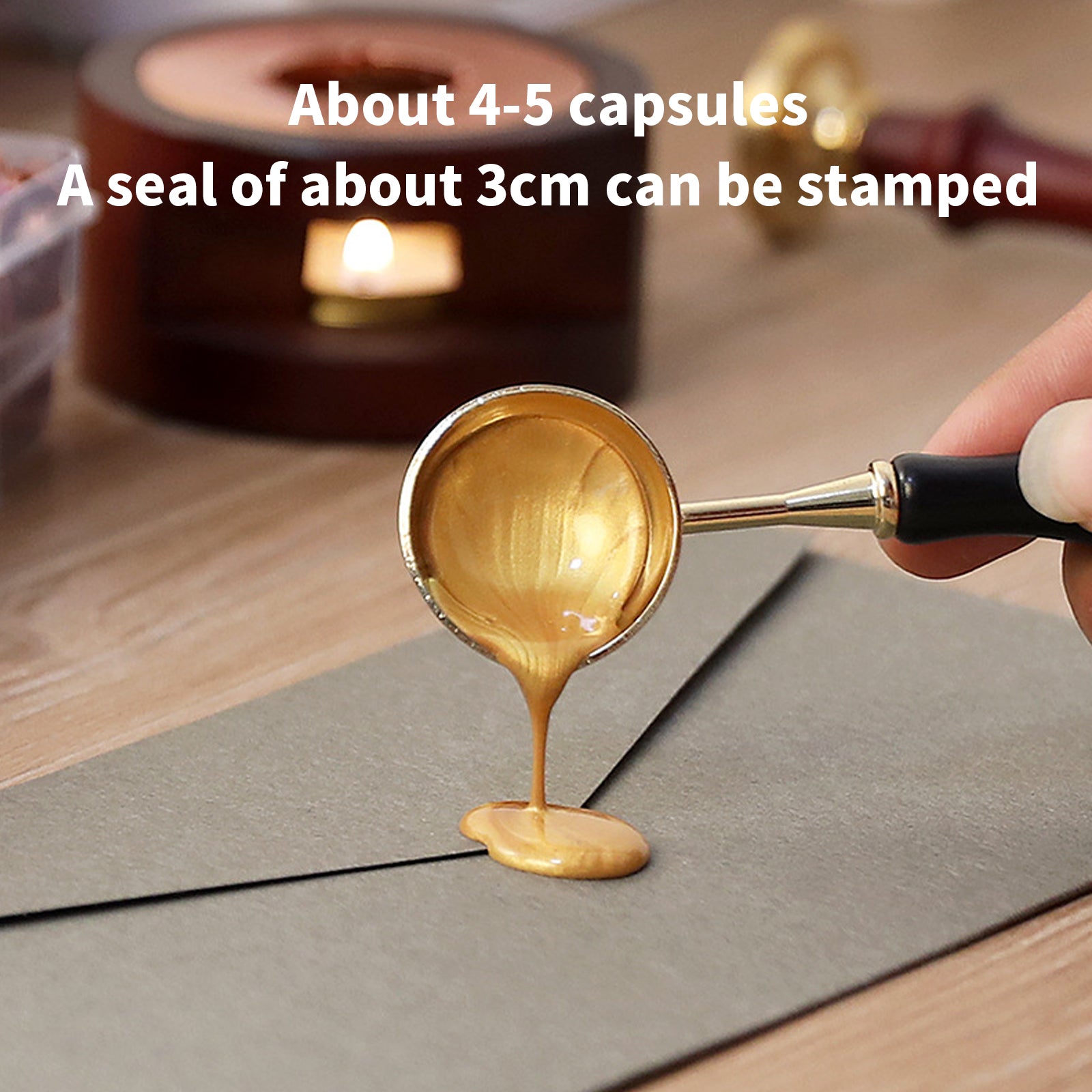 Vintage DIY Octagonal Sealing Wax Tablet Seal Stamp Wax Beads Wedding Invitation bluegreen V201-W13101292