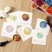 Vintage DIY Octagonal Sealing Wax Tablet Seal Stamp Wax Beads Wedding Invitation bluegreen V201-W13101292