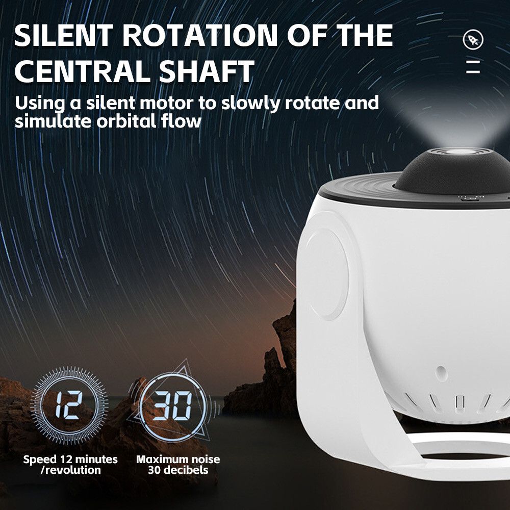 13in1 Galaxy Starry Sky Projector Night Light Rotating LED Planetarium Star Lamp V201-W13130286