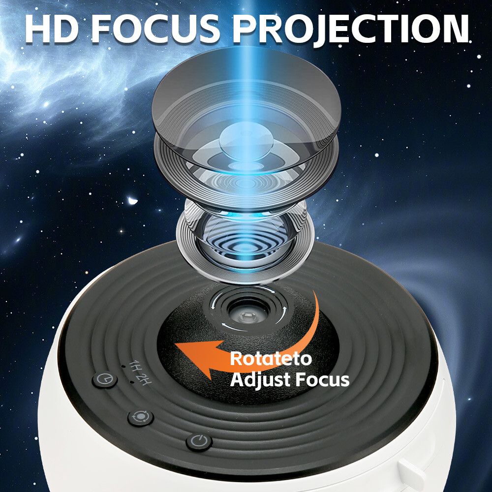 13in1 Galaxy Starry Sky Projector Night Light Rotating LED Planetarium Star Lamp V201-W13130286