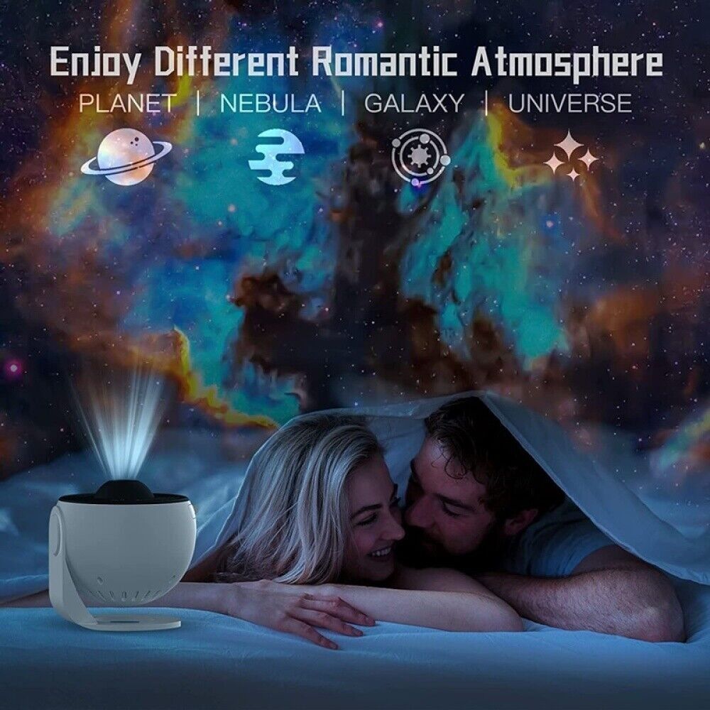 13in1 Galaxy Starry Sky Projector Night Light Rotating LED Planetarium Star Lamp V201-W13130286