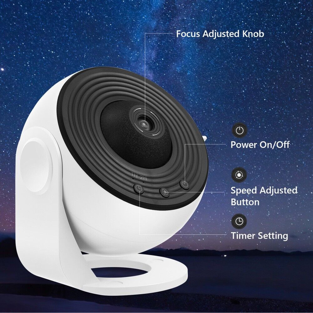 13in1 Galaxy Starry Sky Projector Night Light Rotating LED Planetarium Star Lamp V201-W13130286