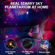 13in1 Galaxy Starry Sky Projector Night Light Rotating LED Planetarium Star Lamp V201-W13130286