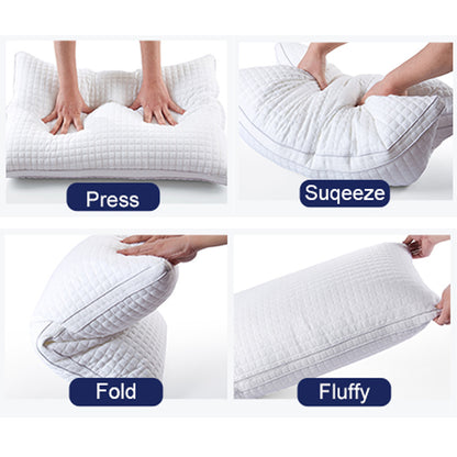2xQueen Quality Pillows Cotton Hotel Adjustable Home Pillows Down Alternative Pillows V201-W13149555