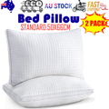 2xStandard Quality Pillows Cotton Hotel Adjustable Home Pillows Down Alternative Pillows V201-W13149556