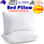 2xStandard Quality Pillows Cotton Hotel Adjustable Home Pillows Down Alternative Pillows V201-W13149556