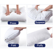 2xStandard Quality Pillows Cotton Hotel Adjustable Home Pillows Down Alternative Pillows V201-W13149556