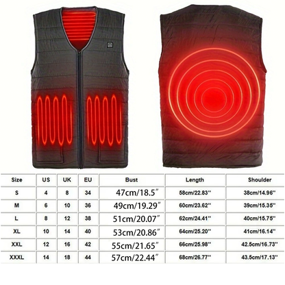 Heated Vest for Men & Women, Smart heated Jacket, Battery Not Included XL V201-W13152446